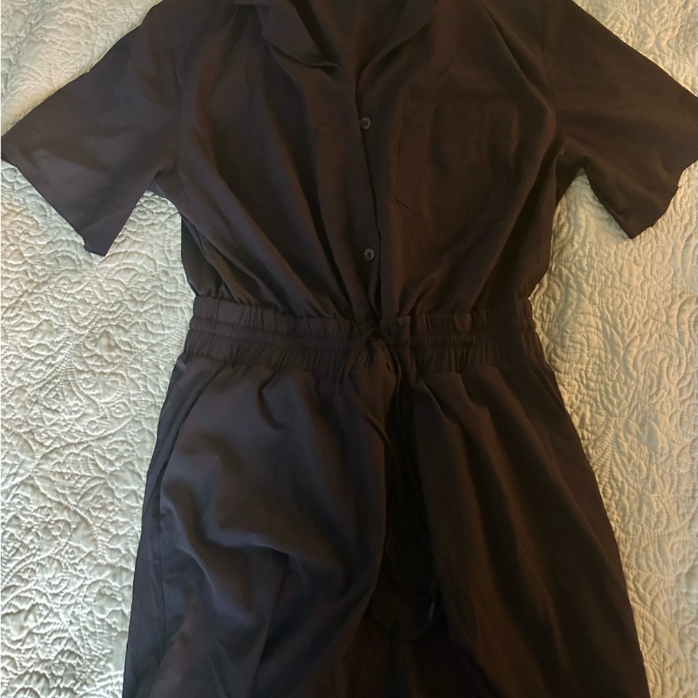 Black Button-Up Jumpsuit